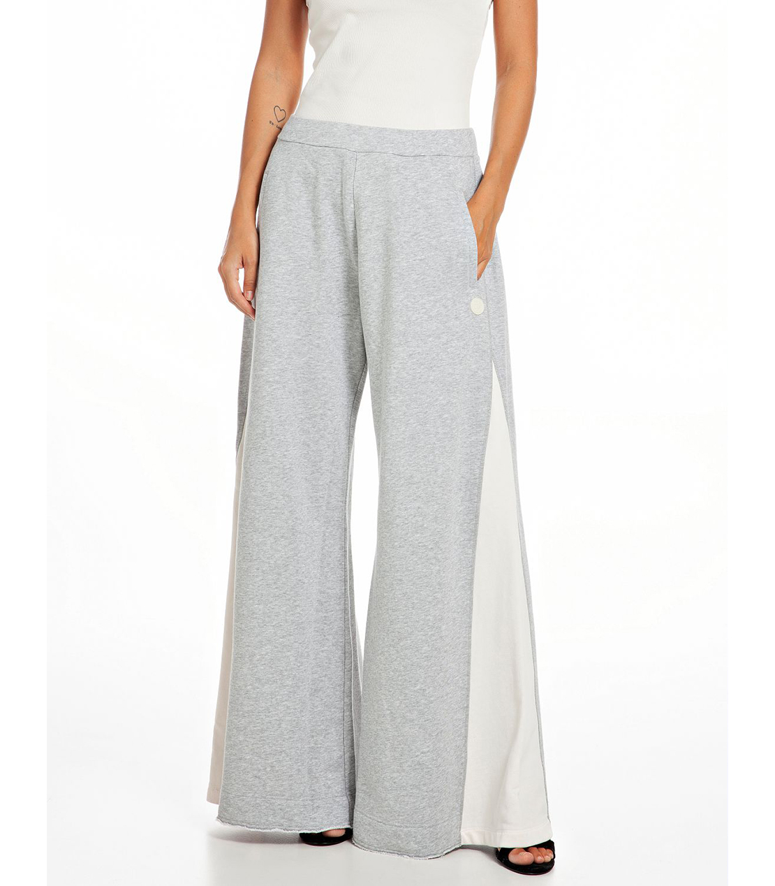 ワイドフレアーATELIER コットンフリースパンツ 詳細画像 メランジグレー 1